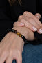 2 Pieces Shiny Matte Onyx Tiger Eye Stone Unisex Bracelet Pair Okbpm - 4