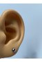 Single Silver Color Men's Ball Earrings - Single Piece - 6