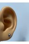 Single Silver Color Men's Ball Earrings - Single Piece - 7