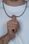 8mm Thick Gourmet Men's Steel Necklace and Bracelet Chain Set Eck18T - 9