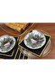 Set of 6 Black Coffee Sides Presentation Napkins Cocktail Napkins - 6