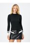 High Collar Long Sleeve Knitwear Sweater - 3