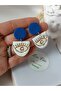 6 Steel Evil Eye Detailed Polymer Bristle Earrings - Women - 3