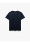 Short Sleeve Stitching Detail Cotton Crew Neck Slim Fit T-Shirt - 2