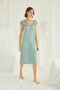 Women's Light Green Lace Collar Buttoned Nightdress 18463 - 2