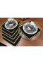 Set of 6 Black Coffee Sides Presentation Napkins Cocktail Napkins - 4