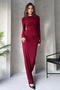 Long Sleeve Sandy Dress with Breast and Waist Drap - 5