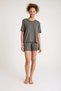 100% Cotton Smoked Military Color Premium Quality Shorts T-Shirt Women's Pajama Set - 3