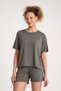 100% Cotton Smoked Military Color Premium Quality Shorts T-Shirt Women's Pajama Set - 5