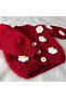 Flower Motif Hand Knitted Baby, Kids Cardigan Jacket - 2
