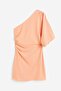 Draped one-shoulder dress