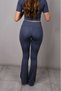Diving Fabric High Waist Spanish Leg Leggings - 6