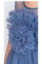 Floor-Length, Suspender Girl's Rose Motif Evening Dress M00670 Dark Blue - 4