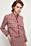Padded Plaid Patterned Jacket - 4