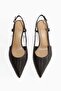 Braided slingback court shoes