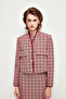 Padded Plaid Patterned Jacket
