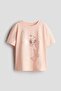 Print-motif cotton T-shirt