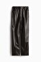 Straight leather trousers
