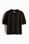 Short-sleeved mohair-blend top