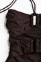 Padded-cup High Leg Swimsuit - 2