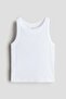 Ribbed cotton vest top