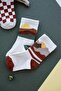 Set of 4 Cotton Children's Socks with Landscape Pattern and Checkered - 3