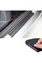 Black Carbon Door Sill Auto Sticker (4 Pcs) - 4
