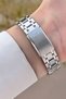 Silver Color Women's Wristwatch with Black Cord - 6