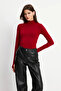 Women's Burgundy Toe Detailed Bodysuit - 4