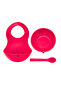 Pink Silicone Baby Feeding Set 6 Pieces - Babychefs - 7