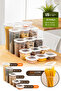 15-Piece Set of Lux Airtight Food and Spice Storage Containers with Labels, White