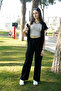 3 Pieces of Elegance: Sleeveless Hooded Zip-Up Jacket + Sling Crop + Double Cargo Pockets Pipe Leg Bottom - 3