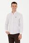 Men's Burgundy Slim Fit Long Sleeve Shirt
