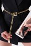 Square Buckle Gold Chain Belt 7200 - 2