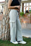3 Pieces of Elegance: Sleeveless Hooded Zip-Up Jacket + Sling Crop + Double Cargo Pockets Pipe Leg Bottom - 4