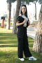 3 Pieces of Elegance: Sleeveless Hooded Zip-Up Jacket + Sling Crop + Double Cargo Pockets Pipe Leg Bottom