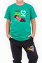 Skate 52 Printed Boy's Short Sleeve Double Pocket Bottom-Top Suit - 5