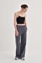 Women's Steel Knitted Palazzo Pants Smoked - 2