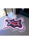 Buse Collection Pink Detailed Asymmetrical Woven Base Modern Decorative Carpet Buse51 - 2