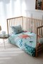 Baby Crib, Park Bed (70X110 cm) Duvet Cover & Bed Sheet Sets, Cotton Satin - Ocean - 7