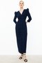 Mi Double Breasted Neckline Glitter Dress - 2