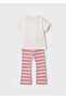 Knitted Front Leggings Set - Orange - 3