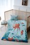 Baby Crib, Park Bed (70X110 cm) Duvet Cover & Bed Sheet Sets, Cotton Satin - Ocean - 5
