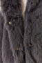 Women's Anthracite Long Fur Lined Coat 2614 60261064 - 6