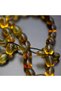 Dominican Blue Rock Fossil Amber Almond Cut 10.8X15Mm Rosary - 6