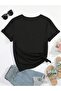 Anxiety T-Shirt - Black Oversize Printed Crew Neck Printed Short Sleeve Loose Fit - 2