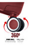 Anti Theft Stylish PP 3 Pcs Trolley Set - Wine Red - 5