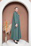 Hijab Crepe Buttoned Mevlana Pul Sequin Detailed Pocketed Abaya Ferace Size 42-48 - 5