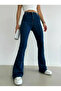 Lya Hsn Women's Lara Flora Cnk Olivier Dark Blue Flared Jeans High Waist - 2