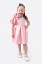 Girl's Diving Fabric Pink Floral Bandal One Shoulder Dress